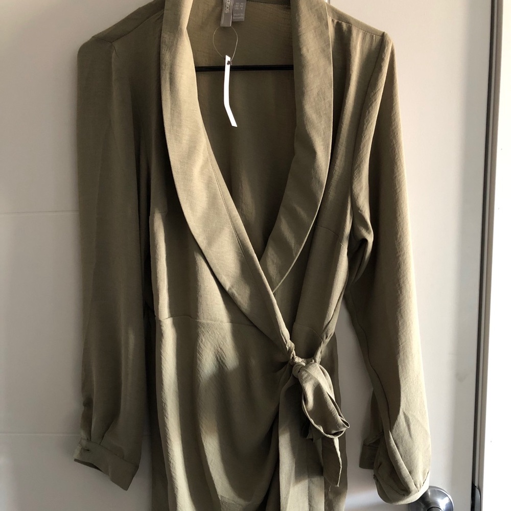ASOS Green Wrap Dress